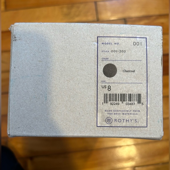 Rothy’s Charcoal flats style 001-203 - Picture 4 of 6